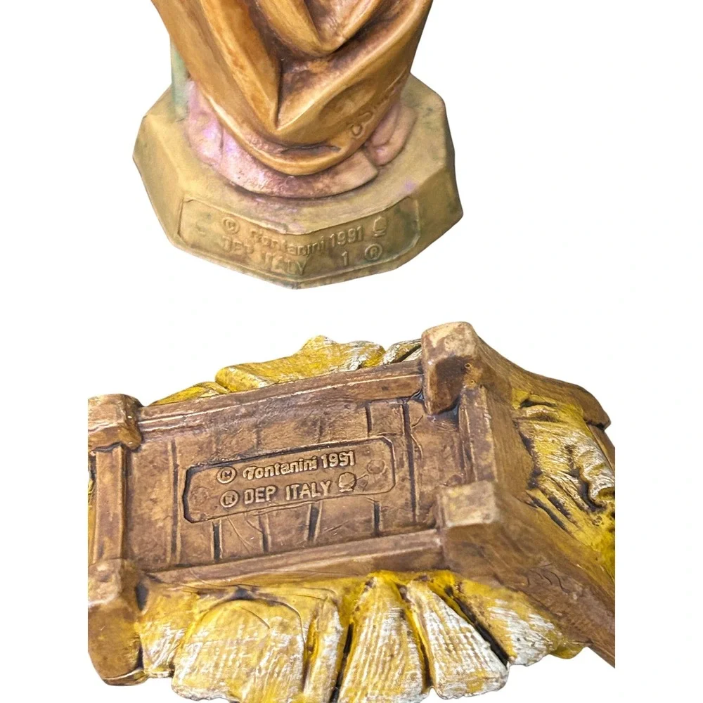 Vintage Fontanini Nativity‎ Scene Italy Manger Set Christmas Holiday Decor w Box